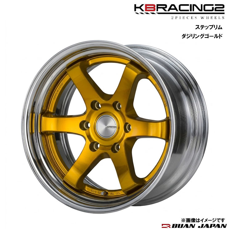 【お買い物マラソン 7/19(日)20:00～】18インチ 6H139..7 10.5J 10.5Jｰ18～27 6穴 ホイール (1本/2本/4本) ダジリングゴールド BUAN JAPAN KBRACING2 ｽﾃｯﾌﾟﾘﾑ 送料無料 舞杏｜カーパーツ倉庫