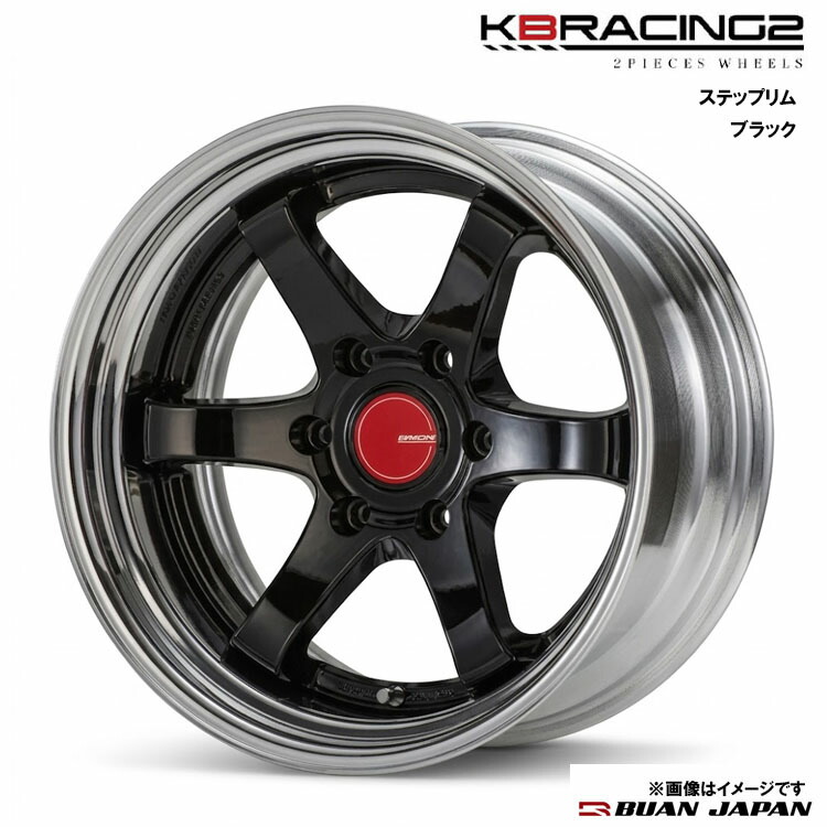 【お買い物マラソン 7/19(日)20:00~】19インチ 6H139.7 8J 8J+41~+14 6穴 ホイール (1本/2本/4本) ブラック BUAN JAPAN KBRACING2 ステップリム 送料無料 舞杏|カーパーツ倉庫