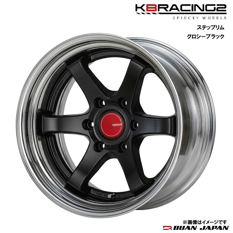 【お買い物マラソン 7/19(日)20:00~】19インチ 6H139.7 10J 10J+50~-12 6穴 ホイール (1本/2本/4本) グロシーブラック BUAN JAPAN KBRACING2 ステップリム 送料無料 舞杏|カーパーツ倉庫