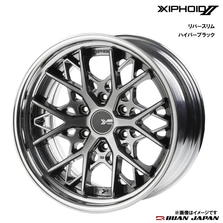 17インチ 6H139.7 7.5J 7.5J+32~+19 6穴 ゼフォイド2 ホイール (1本/2本/4本) ハイパーブラック BUAN JAPAN XIPHOID2 リバースリム 送料無料 BUAN JAPAN|カーパーツ倉庫