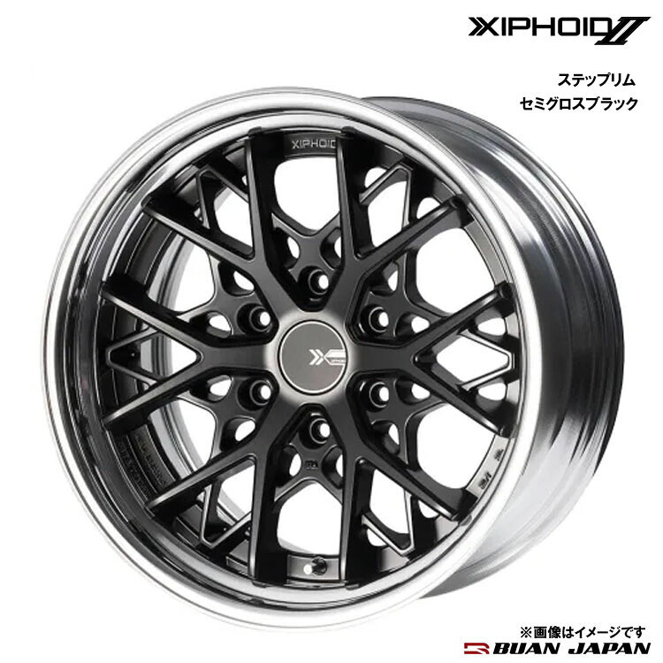 【お買い物マラソン 7/19(日)20:00~】18インチ 6H139.7 10.5J 10.5J+40~-19 6穴 ゼフォイド2 ホイール (1本/2本/4本) セミグロスブラック BUAN JAPAN XIPHOID2 ステップリム 送料無料 BUAN JAPAN|カーパーツ倉庫