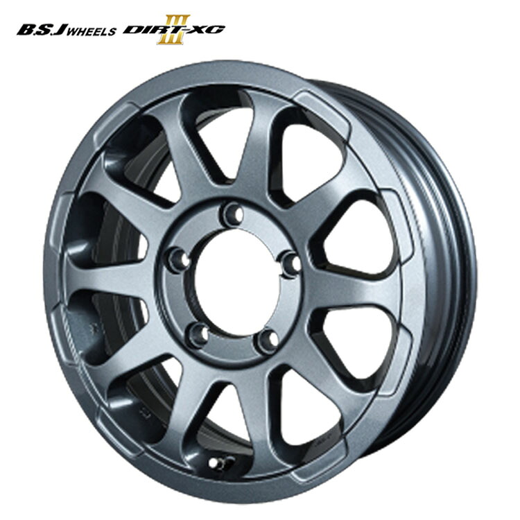 16インチ 5H139.7 5.5J 5.5J+22 5穴 B.S.J WHEELS ダートXC3 ホイール (1本/2本/4本) ガンメタリック BILLET STAR JAPAN B.S.J WHEELS DIRT-XC3 送料無料 ビレットスタージャパン|カーパーツ倉庫