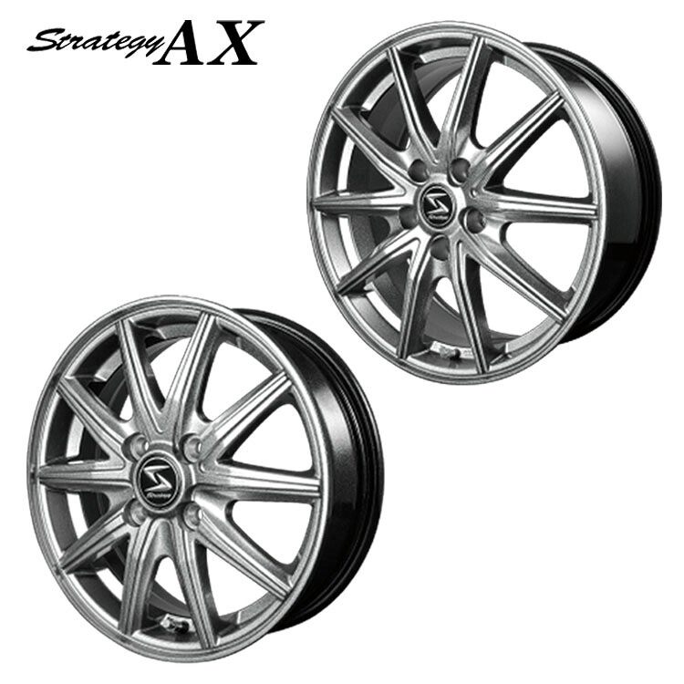 14インチ 4H100 5J 5J+37 4穴 ストラテジーAX ホイール (1本/2本/4本) グレー BILLET STAR JAPAN Strategy AX 送料無料 ビレットスタージャパン 9,653円