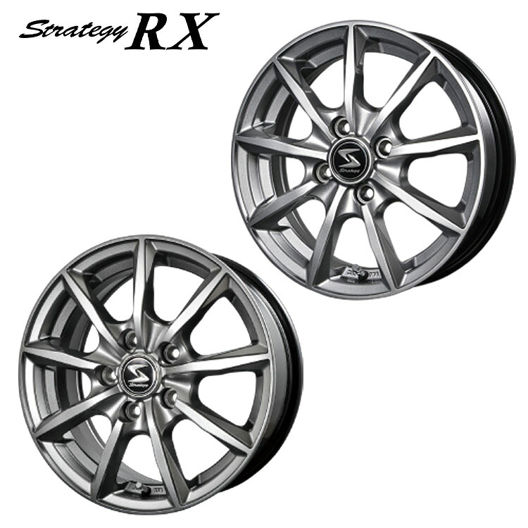 17インチ 5H100 6.5J 6.5J+44 5穴 ストラテジー RX ホイール (1本/2本/4本) ダークグレー BILLET STAR JAPAN Strategy RX 送料無料 ビレットスタージャパン