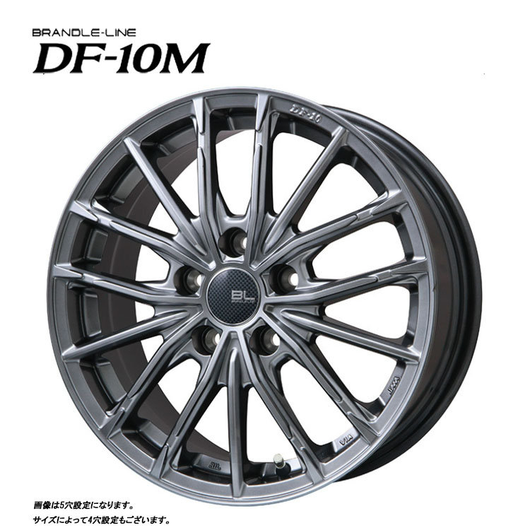 18インチ 5H114.3 7.5J 7.5J+38 5穴 DF-10M ホイール (1本/2本/4本) ハイパーグレー BRANDLE-LINE DF-10M 送料無料 ブランドルライン
