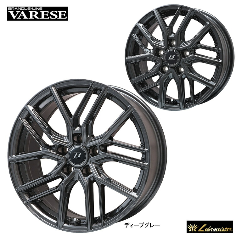 16インチ 5H114.3 6.5J 6.5J+38 5穴 ヴァレーゼ ホイール (1本/2本/4本) ディープグレー BRANDLE-LINE VARESE 送料無料 ブランドルライン