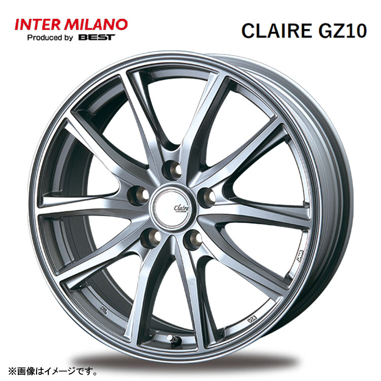 17インチ 5H114.3 7J 7J+48 5穴 クレール GZ10 ホイール (1本/2本/4本) ダークシルバー BEST CLAIRE GZ10 送料無料 ベスト