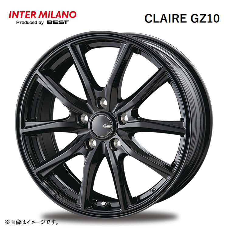 17インチ 5H114.3 7J 7J+38 5穴 クレール GZ10 ホイール (1本/2本/4本) グロスブラック BEST CLAIRE GZ10 送料無料 ベスト