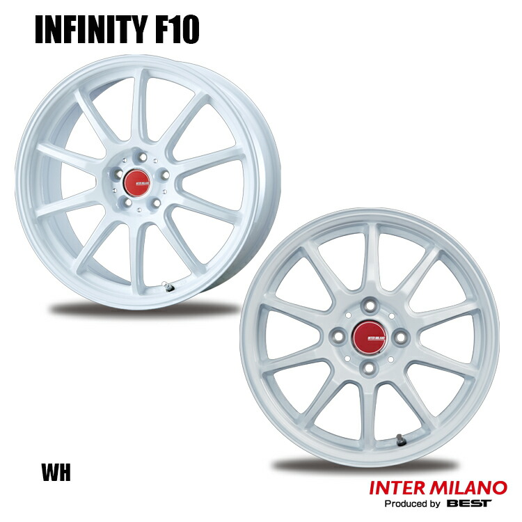 16インチ 4H100 6J 6J+43 4穴 インフィニティ F10 ホイール (1本/2本/4本) ホワイト (WH) BEST INFINITY F10 送料無料 ベスト