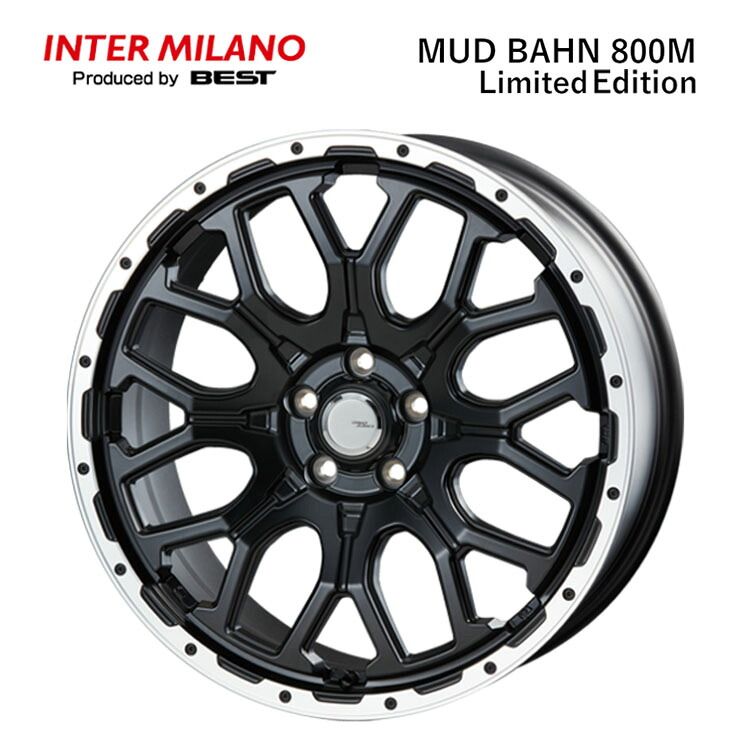20インチ 5H114.3 8.5J 8.5J+45 5穴 マッドバーン XR-800M Limited Edition ホイール (1本/2本/4本) マットブラック/リムポリッシュ(MBK/RP) BEST MUD BAHN XR-800M Limited Edition 送料無料 ベスト