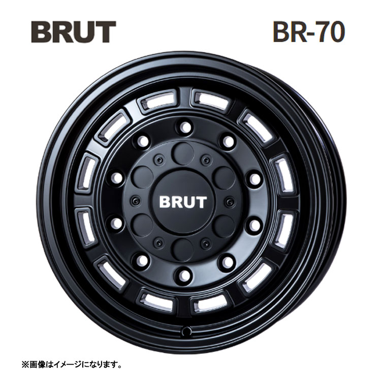 【お買い物マラソン 7/19(日)20:00～】16インチ 6H139.7 6.5J 6.5J+38 6穴 BR-70 ホイール (1本/2本/4本) ミリタリーブラック BRUT BR-70 送料無料 ブルート｜カーパーツ倉庫