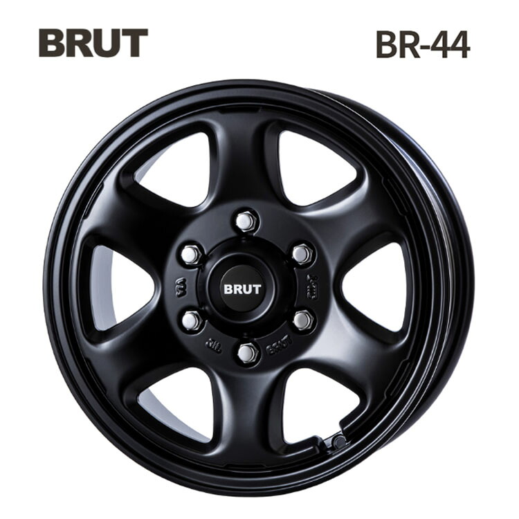 【お買い物マラソン 7/19(日)20:00～】16インチ 6H139.7 6.5J 6.5J+38 6穴 BR-44 ホイール (1本/2本/4本) ミリタリーブラック BRUT BR-44 送料無料 ブルート｜カーパーツ倉庫