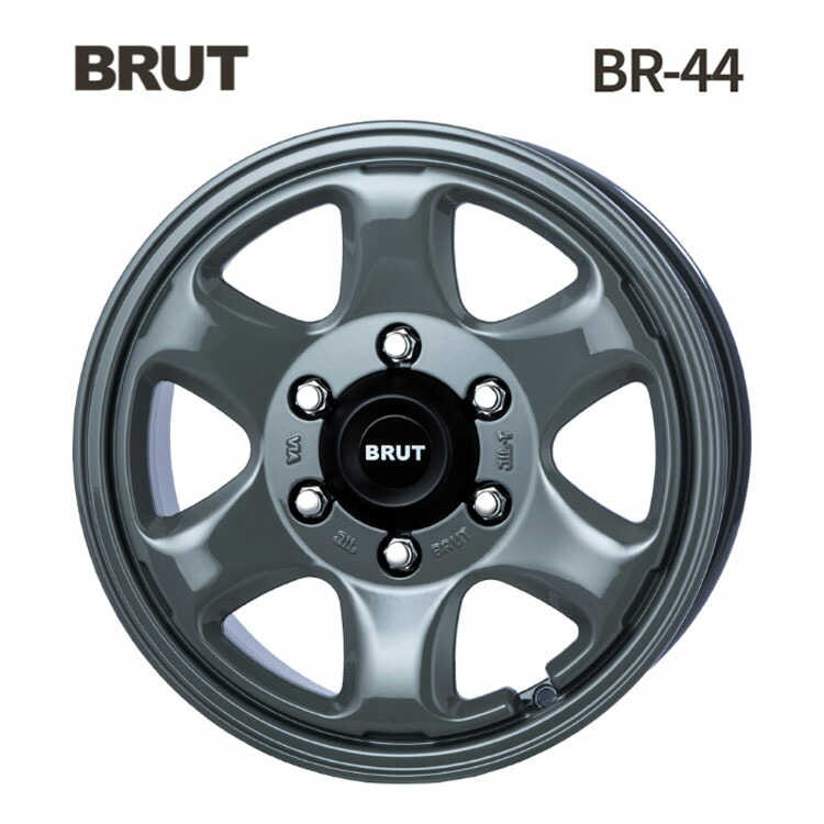 16インチ 6H139.7 6.5J 6.5J+38 6穴 BR-44 ホイール (1本/2本/4本) コンクリート BRUT BR-44 送料無料 ブルート