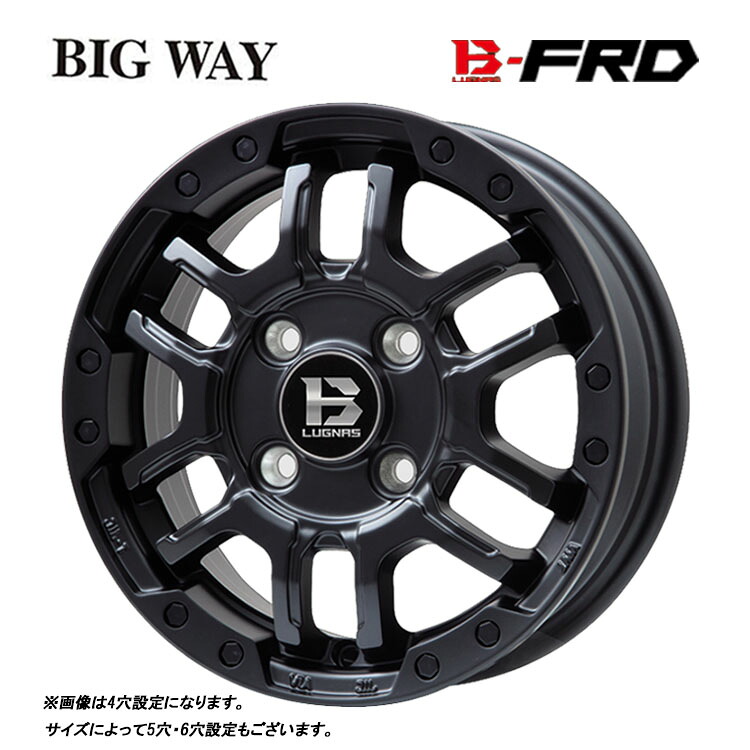17インチ 5H110 7J 7J+35 5穴 ビーラグナス FRD ホイール (1本/2本/4本) マットブラック BIGWAY B-LUGNAS FRD 送料無料 ビッグウェイ