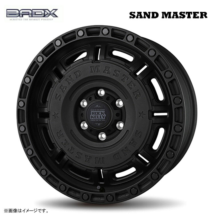 【お買い物マラソン 7/19(日)20:00～】17インチ 6H139.7 6.5J 6.5J+38 6穴 ロックケリー サンドマスター ホイール (1本/2本/4本) ブラストガンブラック BADX ROCK KELLY SAND MASTER 送料無料 バドックス｜カーパーツ倉庫