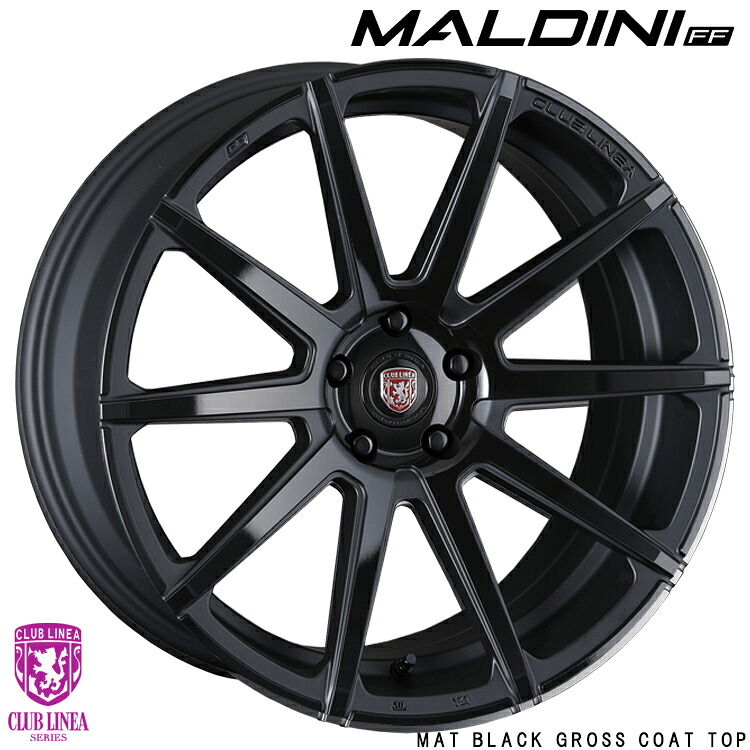 20インチ 5H114.3 9.5J 9.5J+45 5穴 マルディーニFF ホイール (1本/2本/4本) マットブラックグロスコートトップ CLUB LINEA MALDINI FF (MBGCP) 送料無料 クラブリネア｜カーパーツ倉庫