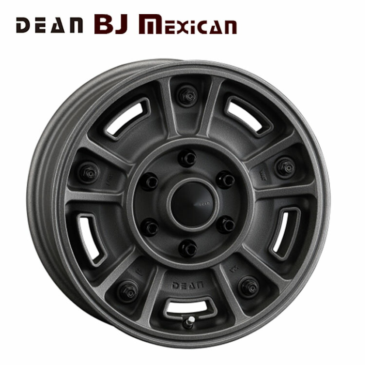 【お買い物マラソン 7/19(日)20:00～】16インチ 6H139.7 6.5J 6.5J+25 6穴 ディーン BJメキシカン ホイール (1本/2本/4本) ショットチャコールブラック CRIMSON DEAN BJ MEXICAN 送料無料 クリムソン｜カーパーツ倉庫