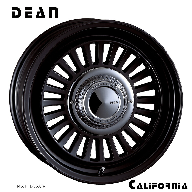 17インチ 6H139.7 7.5J 7.5J+20 6穴 ディーン カリフォルニア ホイール (1本/2本/4本) マットブラック CRIMSON DEAN CALIFORNIA (MBK) 送料無料 クリムソン