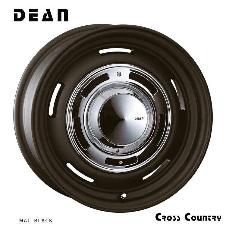 16インチ 6H139.7 8J 8J+0 6穴 ディーン クロスカントリー ホイール (1本/2本/4本) MAT BLACK CRIMSON DEAN CROSS COUNTRY 送料無料 クリムソン