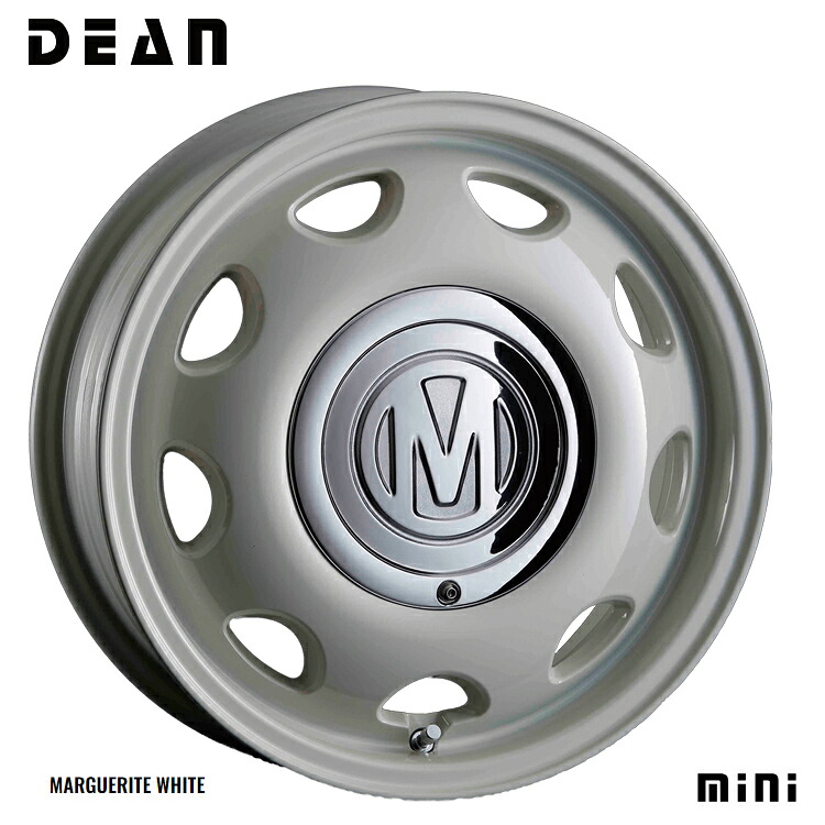 15インチ 4H98 5J 5J+35 4穴 ディーン ミニ ホイール (1本/2本/4本) マーガレットホワイト CRIMSON DEAN MINI 送料無料 クリムソン