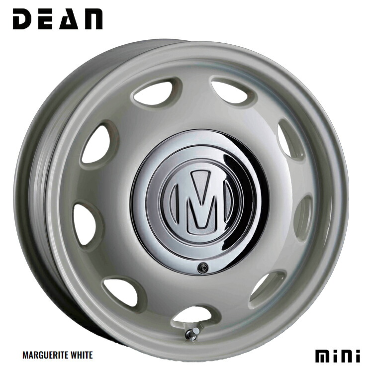 15インチ 4H100 5J 5J+35 4穴 ディーン ミニ ホイール (1本/2本/4本) マーガレットホワイト CRIMSON DEAN MINI 送料無料 クリムソン