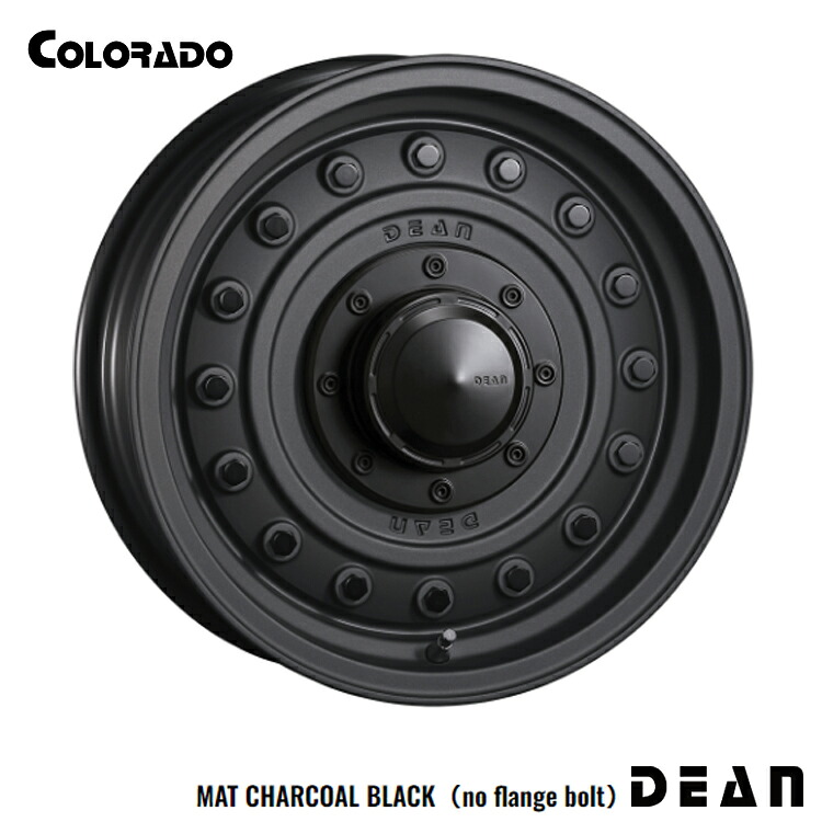16インチ 6H139.7 6.5J 6.5J+23 6穴 コロラド ホイール (1本/2本/4本) MAT CHARCOAL BLACK（no flange bolt） DEAN COLORADO 送料無料 ディーン
