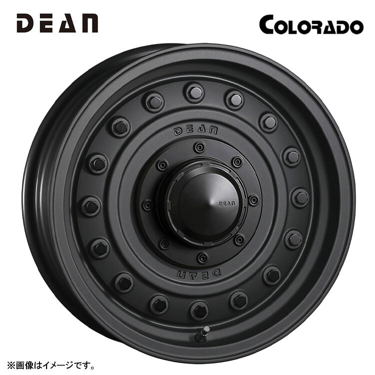14インチ 4H100 4.5J 4.5J+43 4穴 ディーンコロラド ホイール (1本/2本/4本) マットチャコールブラック CRIMSON DEAN COLORADO 送料無料 ディーン｜カーパーツ倉庫