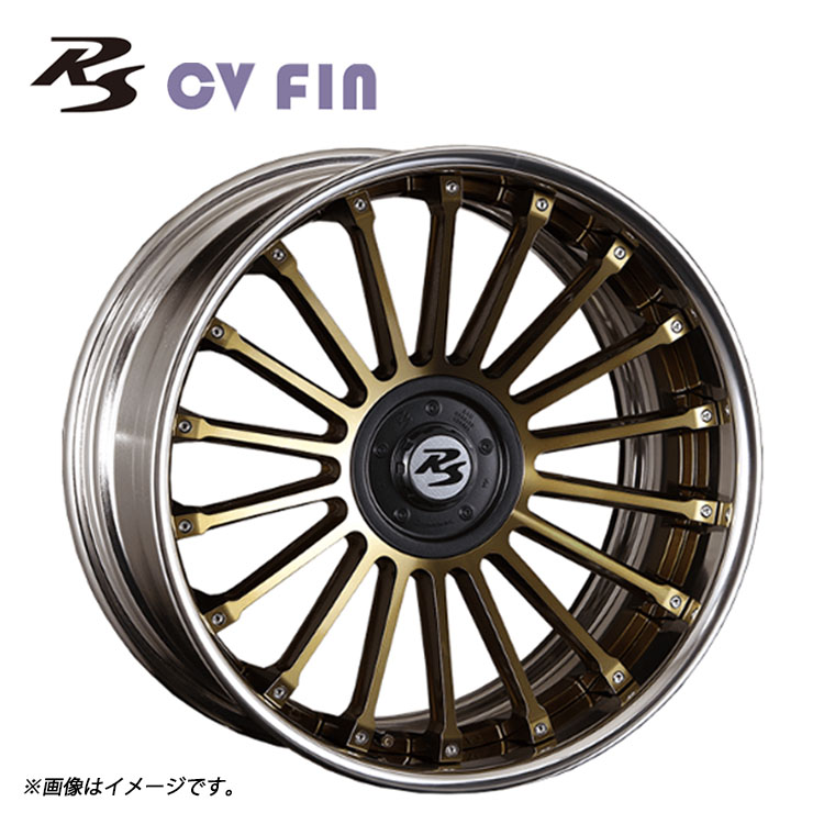 19インチ 5H114.3 9.5J 9.5J+55～-5 5穴 RS CV フィン Low Disk ホイール (1本/2本/4本) ゴールドクリア CRIMSON RS CV FIN Low Disk 送料無料 クリムソン