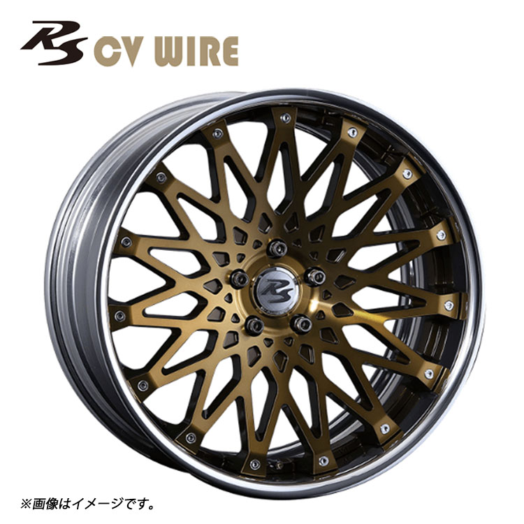 19インチ 5H100 7.5J 7.5J+50～26 5穴 RS CV WIRE S-Low Disk ホイール (1本/2本/4本) ゴールドクリア CRIMSON RS CV WIRE S-Low Disk 送料無料 クリムソン