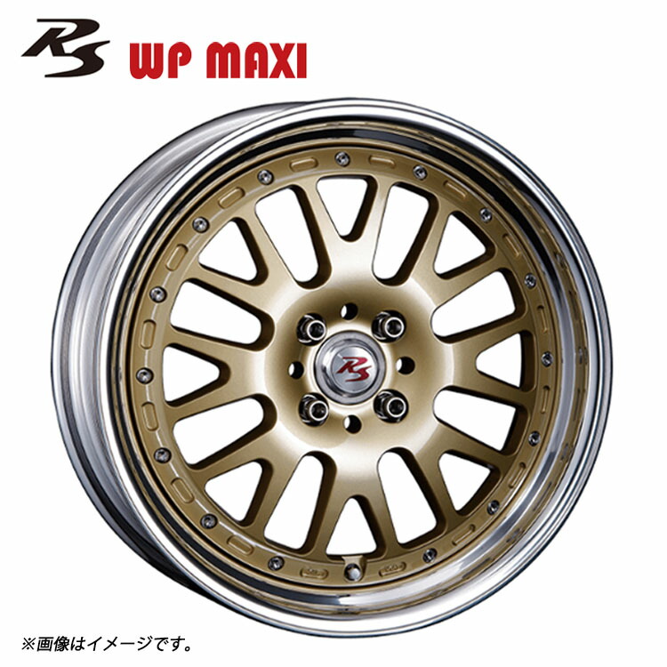 【お買い物マラソン 7/19(日)20:00～】18インチ 4H100 9.5J 9.5J+65～17 4穴 クリムソン RS WP MAXI ローディスク 2ピース ホイール (1本/2本/4本) ゴールド CRIMSON RS WP MAXI Low Disk 2PIECE 送料無料 クリムソン｜カーパーツ倉庫