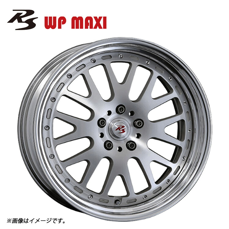 19インチ 5H98 8J 8J+52～15 5穴 RS WP MAXI Low Disk 2ピース ホイール (1本/2本/4本) ブラッシュド CRIMSON RS WP MAXI Low Disk 2PIECE 送料無料 クリムソン