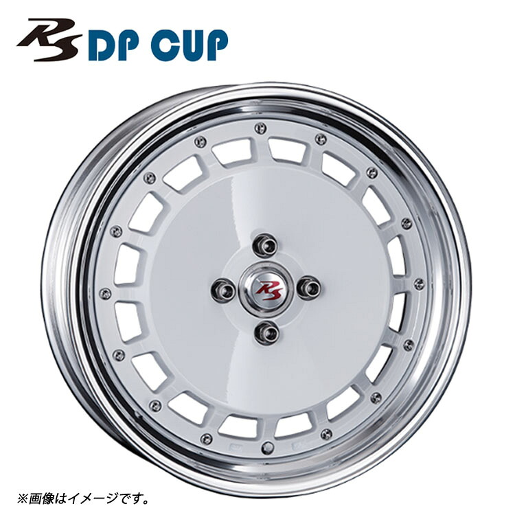 16インチ 4H100 6J 6J+47～44 4穴 RS DP CUP 2ピース S-Low Disk ホイール (1本/2本/4本) ホワイト CRIMSON RS DP CUP 2PIECE S-Low Disk 送料無料 クリムソン