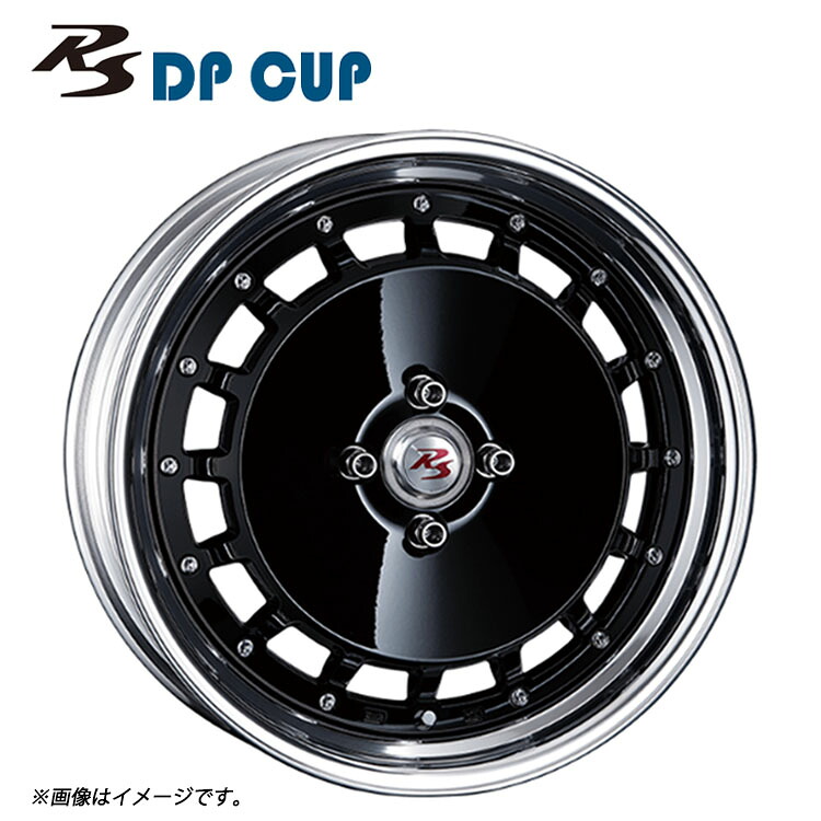 17インチ 5H100 8J 8J+42～-5 5穴 RS DP CUP 2ピース Mid Disk ホイール (1本/2本/4本) ブラック CRIMSON RS DP CUP 2PIECE Mid Disk 送料無料 クリムソン
