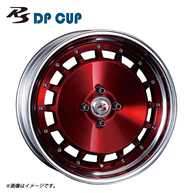 18インチ 5H100 8J 8J+56～30 5穴 RS DP CUP 2ピース Low Disk ホイール (1本/2本/4本) レッドクリア CRIMSON RS DP CUP 2PIECE Low Disk 送料無料 クリムソン