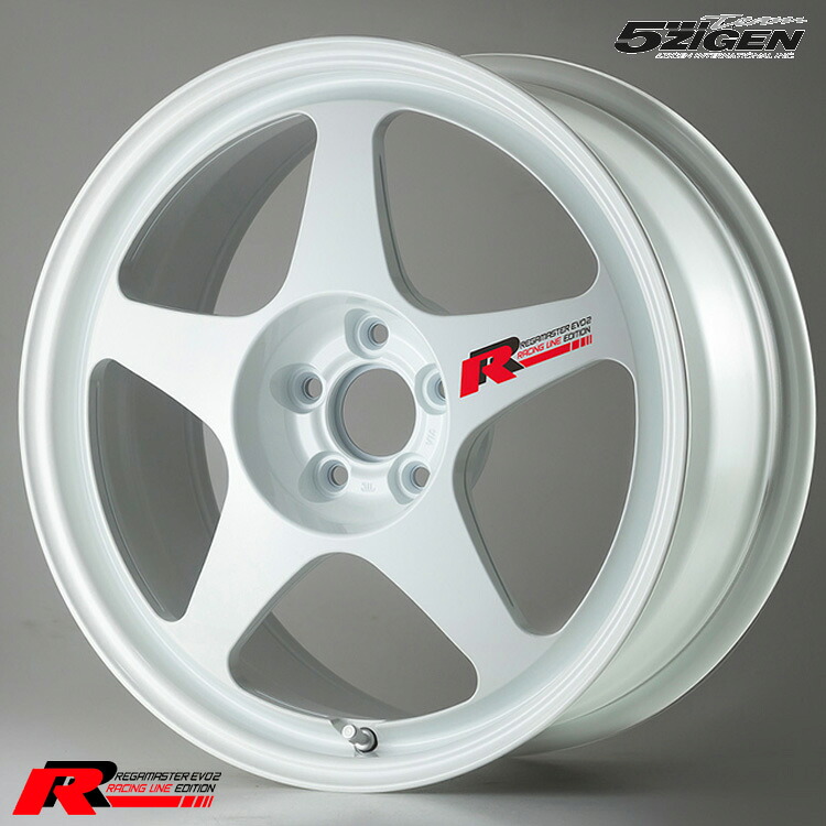 17インチ 5H100 7.5J 7.5J+44 5穴 リーガマスター エボ2 レーシングライン for GR86/BRZ ホイール (1本/2本/4本) グロスホワイト 5ZIGEN REGAMASTER EVO2 RACINGLINE GR86/BRZ 送料無料 ゴジゲン｜カーパーツ倉庫