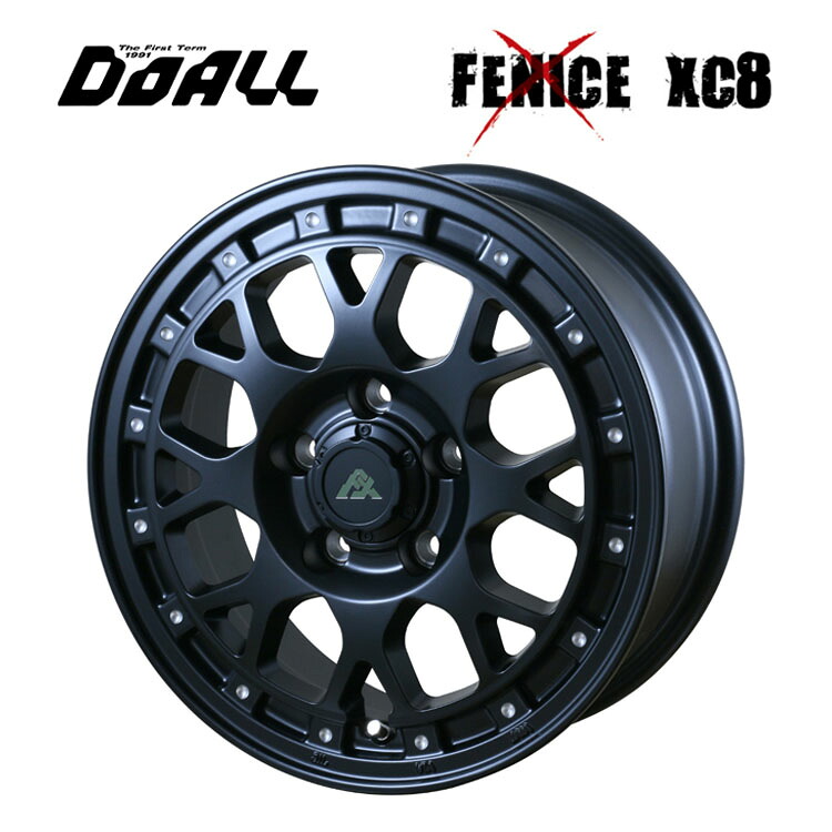 15インチ 5H114.3 6J 6J+40 5穴 フェニーチェクロス XC8 ホイール (1本/2本/4本) マットブラックミルド DOALL FENICE X XC8 送料無料 ドゥオール