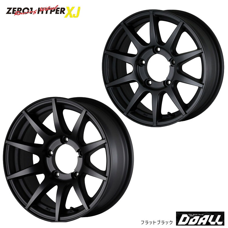 【お買い物マラソン 7/19(日)20:00~】16インチ 5H139.7 5.5J 5.5J+22 5穴 シーエスティ ゼロワン ハイパー エックスジェイ ホイール (1本/2本/4本) フラットブラック DOALL CST ZERO1 HYPER XJ 送料無料 ドゥオール|カーパーツ倉庫