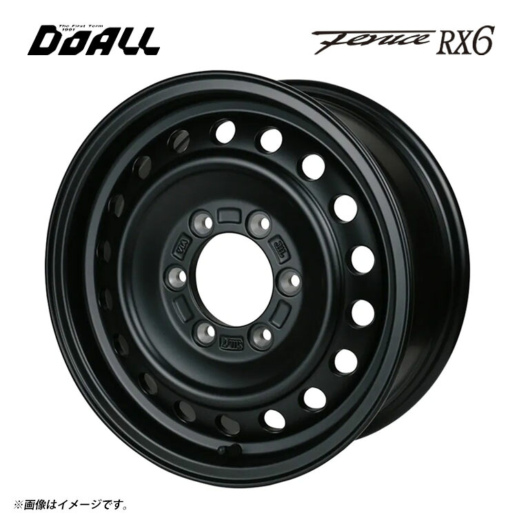 【お買い物マラソン 7/19(日)20:00～】16インチ 6H139.7 6.5J 6.5J+38 6穴 アルジェノン フェニーチェ RX6 ホイール (1本/2本/4本) マットブラック DOALL ALGERNON Fenice RX6 送料無料 ドゥオール｜カーパーツ倉庫