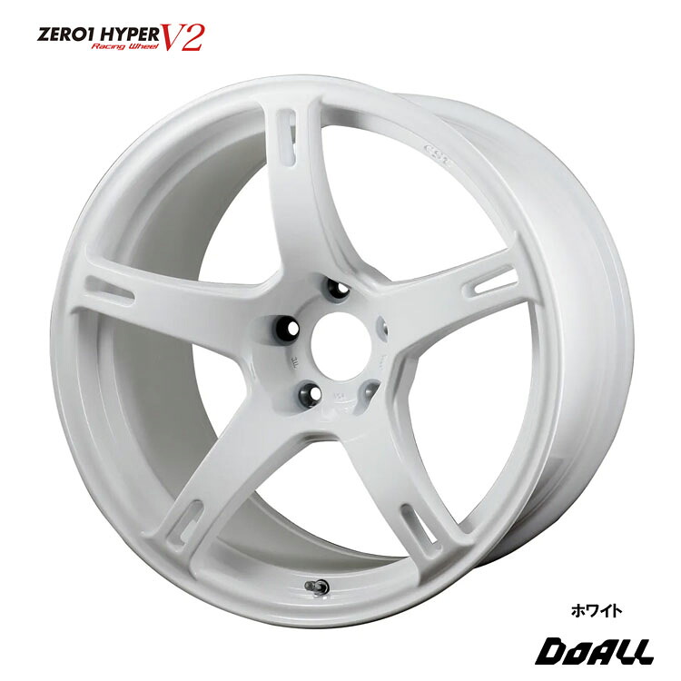 18インチ 5H114.3 9.5J 9.5J+0 5穴 ゼロワンハイパー ブイツー ホイール (1本/2本/4本) ホワイト DOALL CST ZERO-1 HYPER V2 送料無料 ドゥオール｜カーパーツ倉庫