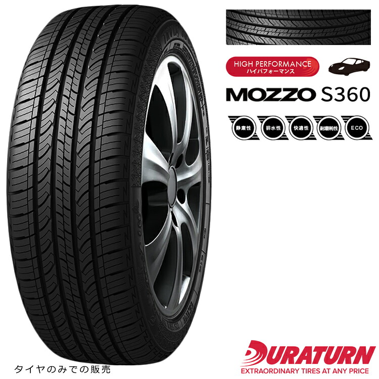 【お買い物マラソン 7/19(日)20:00~】225/60R18 100H (1本/2本/4本)送料無料 デュラターン サマータイヤ DURATURN MOZZO S360 モッツォ S360 (18インチ)|カーパーツ倉庫