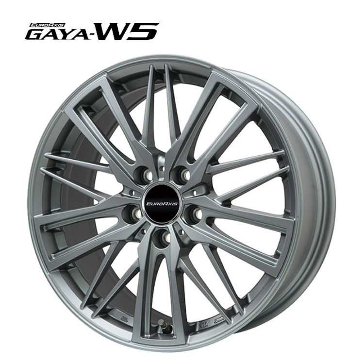 16インチ 5H100 6.5J 6.5J+35 5穴 ガヤW5 ホイール (1本/2本/4本) マットチタニウム EURO AXIS GAYA-W5 送料無料 ユーロアクシス 17,345円
