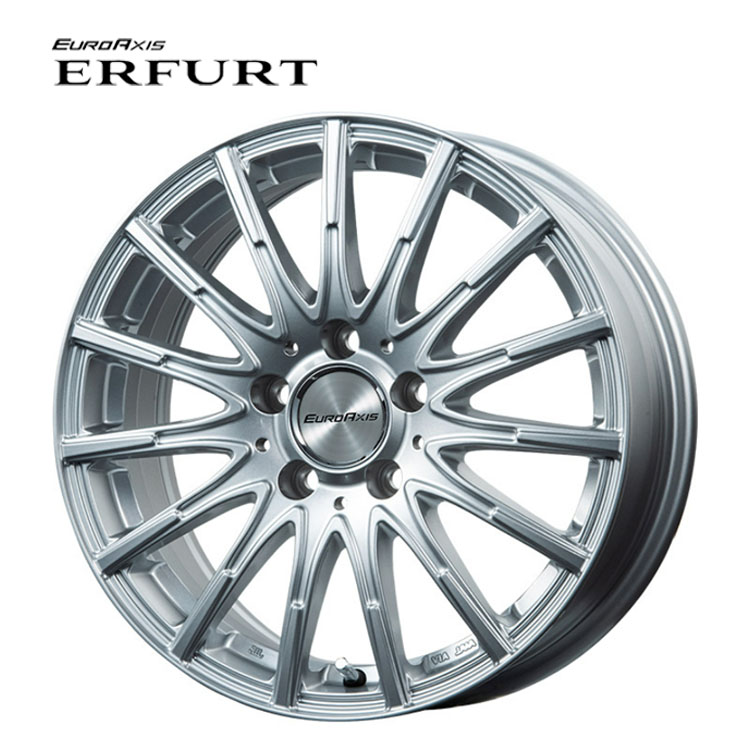 19インチ 5H112 7.5J 7.5J+49 5穴 エアフルト ホイール (1本/2本/4本) シルバー EURO AXIS ERFURT 送料無料 ユーロアクシス