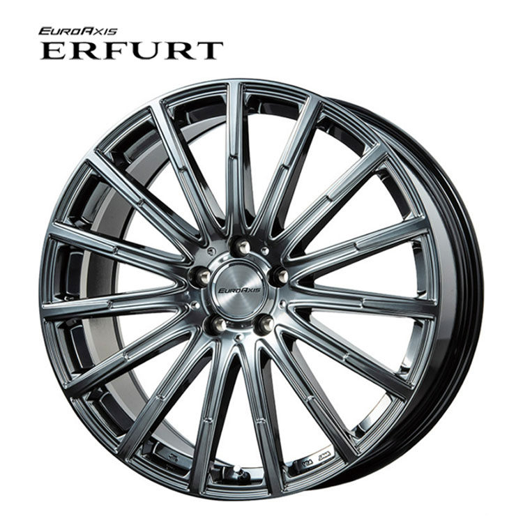 19インチ 5H112 7.5J 7.5J+49 5穴 エアフルト ホイール (1本/2本/4本) クロームハイパーシルバー EURO AXIS ERFURT 送料無料 ユーロアクシス