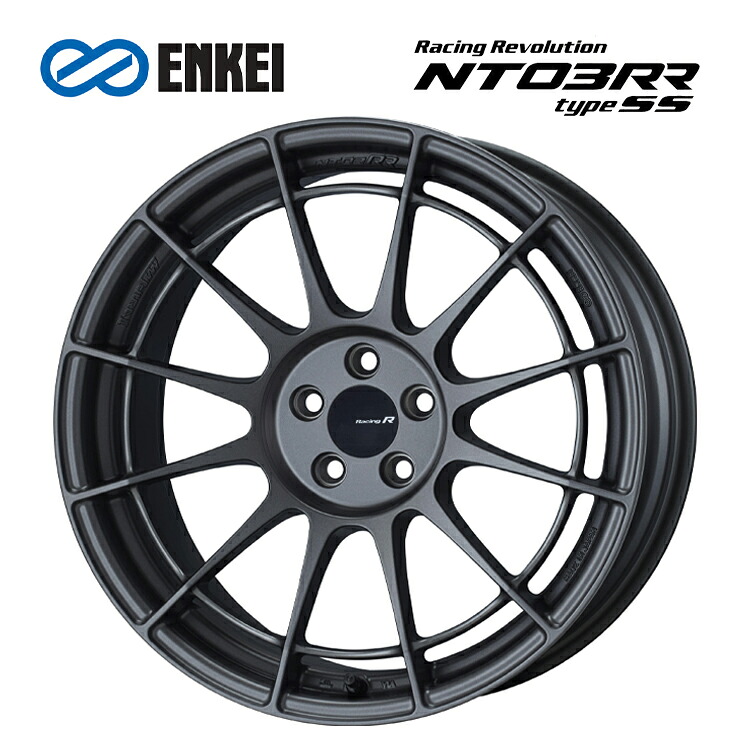 18インチ 5H100 9J 9J+48 5穴 レーシングレボリューション NT03RR type SS ホイール (1本/2本/4本) マットダークガンメタリック ENKEI Racing Revolution NT03RR type SS 送料無料 エンケイ