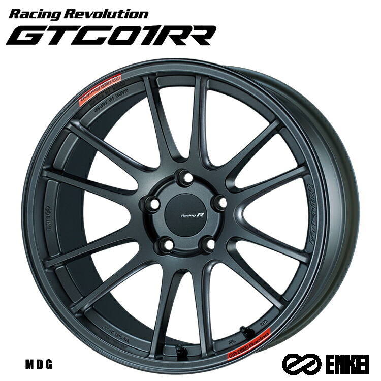 18インチ 5H114.3 8.5J 8.5J+35 5穴 レーシングレボリューション GTC01 RR ホイール (1本/2本/4本) Matte Dark Gunmetallic (MDG) ENKEI Racing Revolution GTC01RR 送料無料 エンケイ