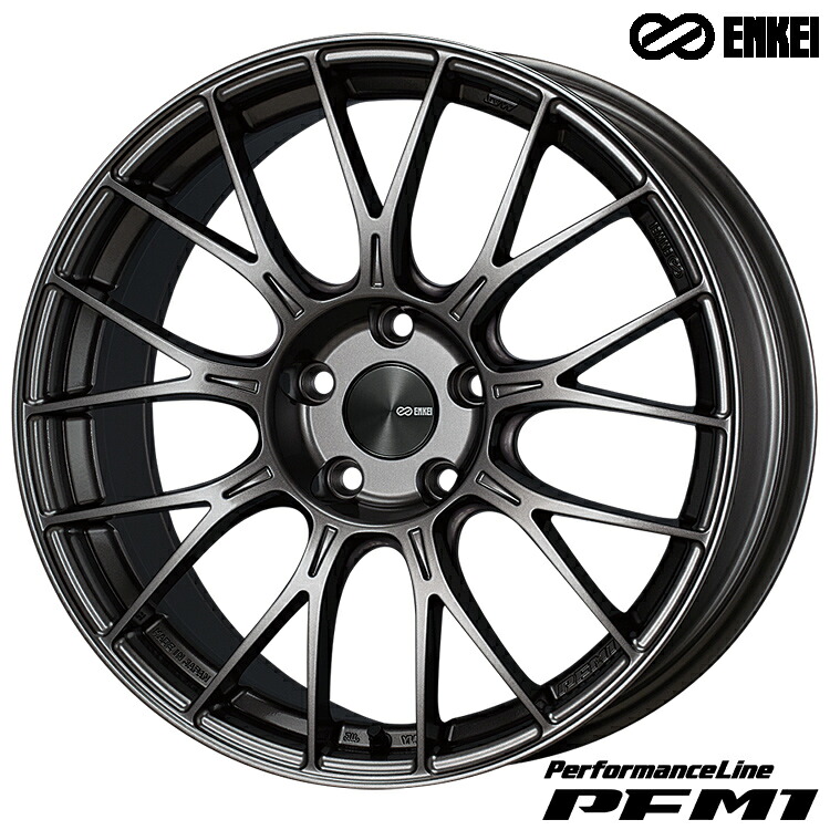 19インチ 5H114.3 9J 9J+45 5穴 パフォーマンスライン ピーエフエム1 ホイール (1本/2本/4本) ダークシルバー ENKEI PerformanceLine PFM1 (DSL) 送料無料 エンケイ