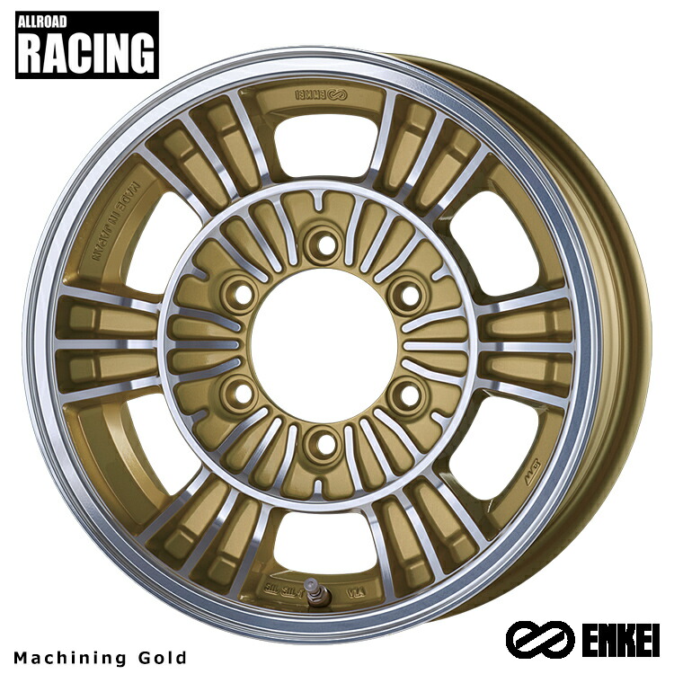 15インチ 6H139.7 6J 6J+32 6穴 オールロード レーシング ホイール (1本/2本/4本) Machining Gold (M/G) ENKEI ALLROAD RACING 送料無料 エンケイ