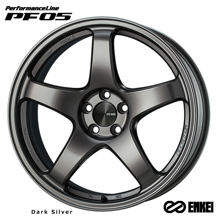 19インチ 5H114.3 7.5J 7.5J+48 5穴 パフォーマンスライン ピーエフゼロゴ ホイール (1本/2本/4本) Dark Silver (DS) ENKEI PerformanceLine PF05 送料無料 エンケイ