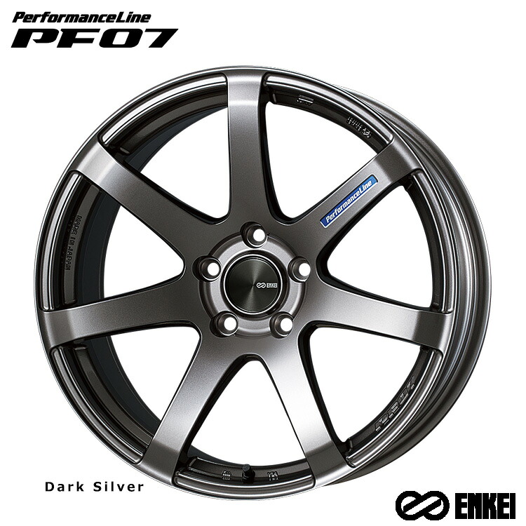 17インチ 5H114.3 8J 8J+35 5穴 パフォーマンスライン ピーエフゼロナナ ホイール (1本/2本/4本) Dark Silver (DS) ENKEI PerformanceLine PF07 (DS) 送料無料 エンケイ