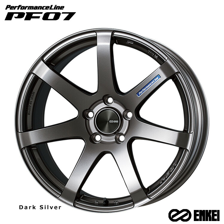 19インチ 5H114.3 10J 10J+18 5穴 パフォーマンスライン ピーエフゼロナナ ホイール (1本/2本/4本) Dark Silver (DS) ENKEI PerformanceLine PF07 (DS) 送料無料 エンケイ
